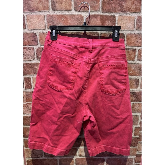 Gloria Vanderbilt Amanda Bermuda Women's Sz 12 Khaki All Around Slimming Shorts - Picture 2 of 8